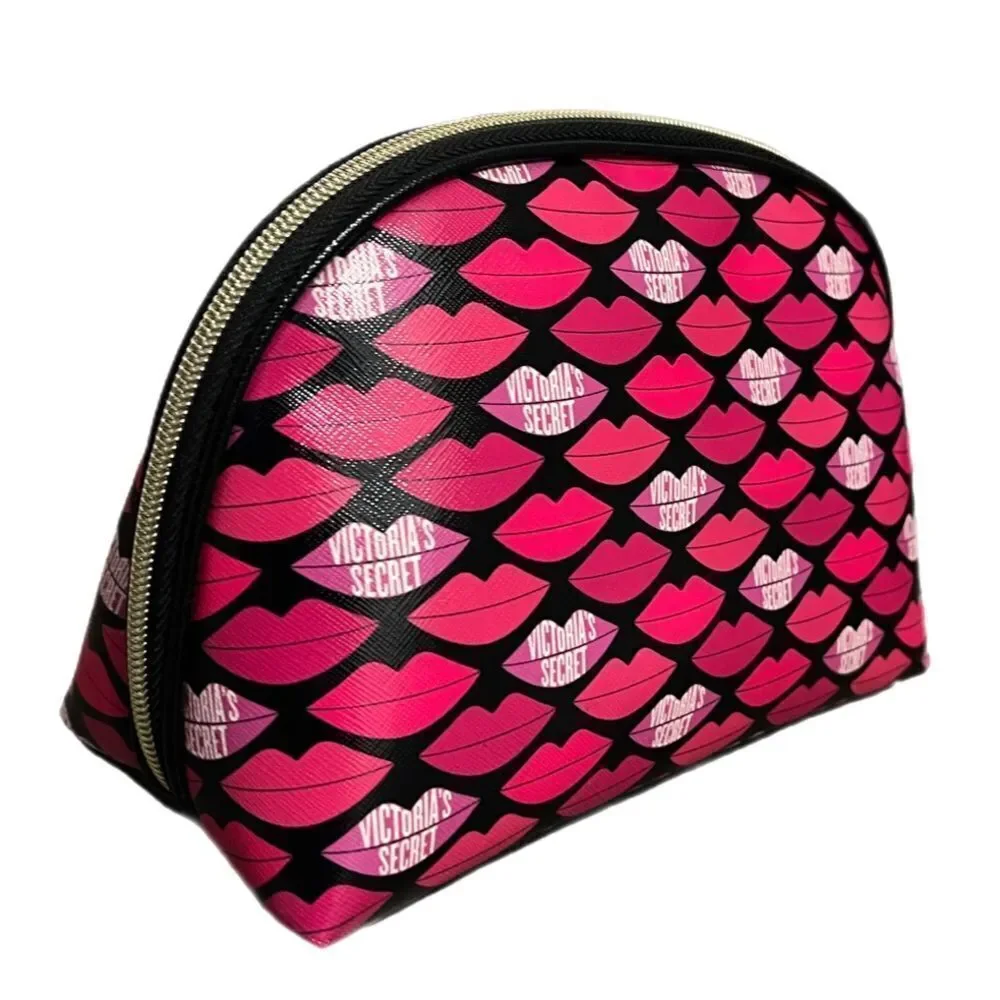 Victorias Secret Beauty Makeup Cosmetic Bag Lips Print